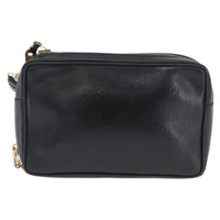 Gucci Vintage Clutch Bag Leather Black Leather Clutche & Pouche Bag (Authentic Pre-Loved)