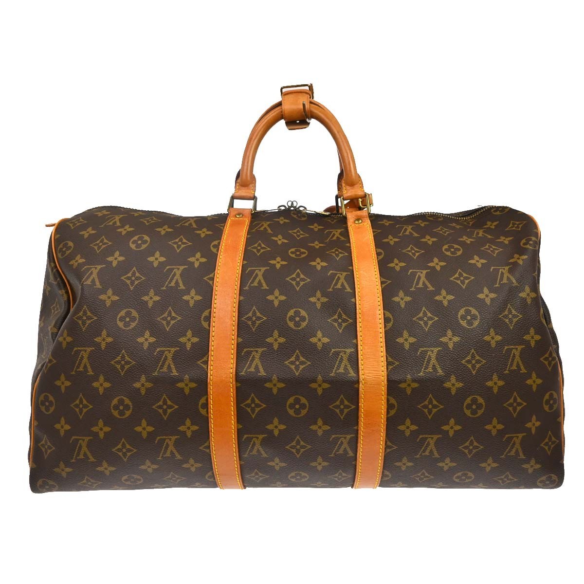 Louis Vuitton Keepall Bag Monogram Canvas Brown Canvas Travel Bag Bag (Pre-Loved)
