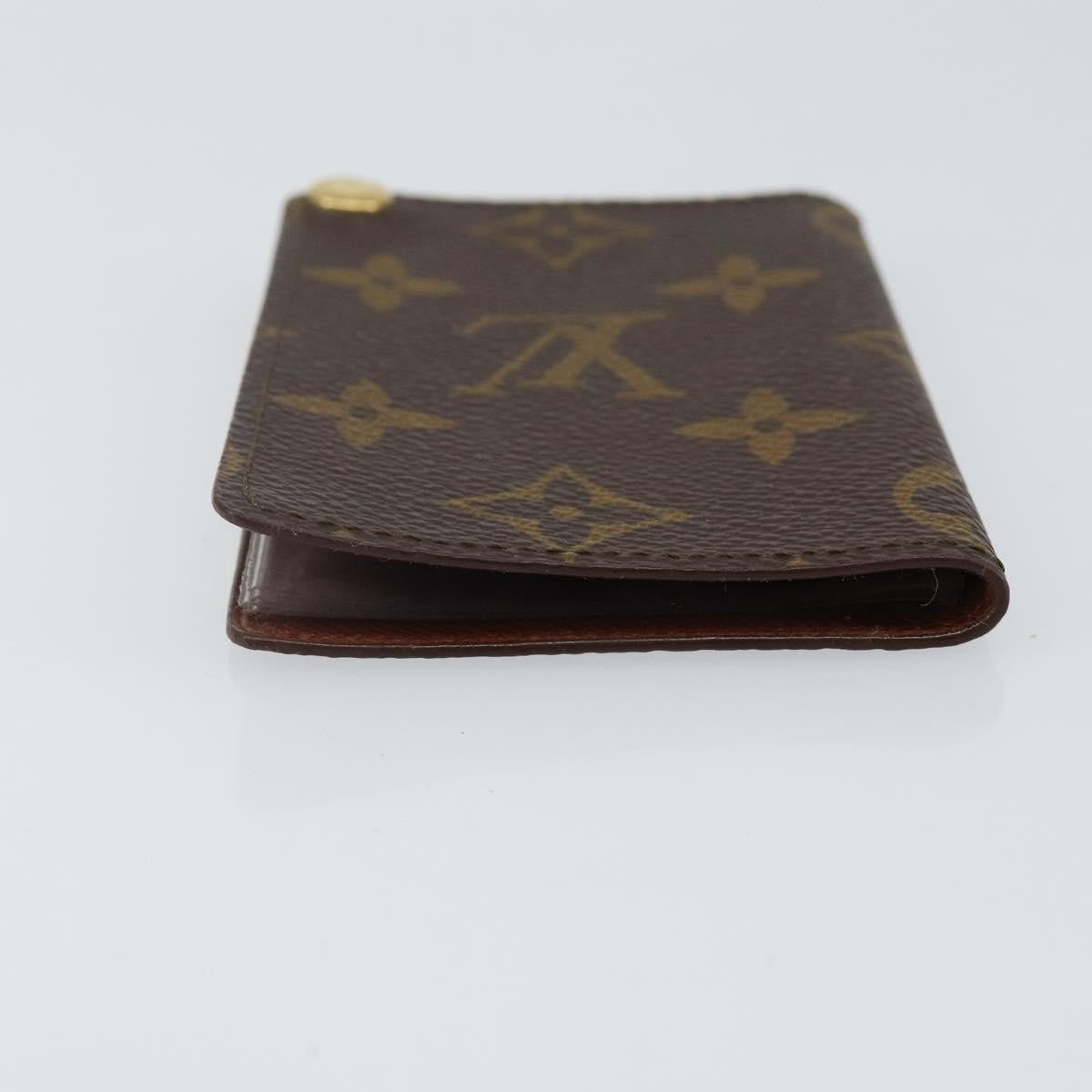 Louis Vuitton Porte Cartes Pression Card Case Monogram Canvas Brown Canvas Card Holders Accessory (Pre-Loved)