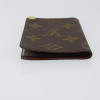Louis Vuitton Porte Cartes Pression Card Case Monogram Canvas Brown Canvas Card Holders Accessory (Pre-Loved)