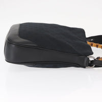 Gucci Diana Bamboo Shoulder Bag Gg Canvas Black Canvas Shoulder Bag Bag (Authentic Pre-Loved)