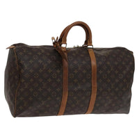 Louis Vuitton Keepall Bag Monogram Canvas Brown Canvas Travel Bag Bag (Authentic Pre-Loved)