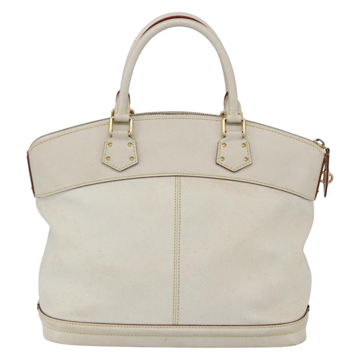 Louis Vuitton Suhali Lockit Handbag Leather White Leather Tote Bag Bag (Pre-Loved)