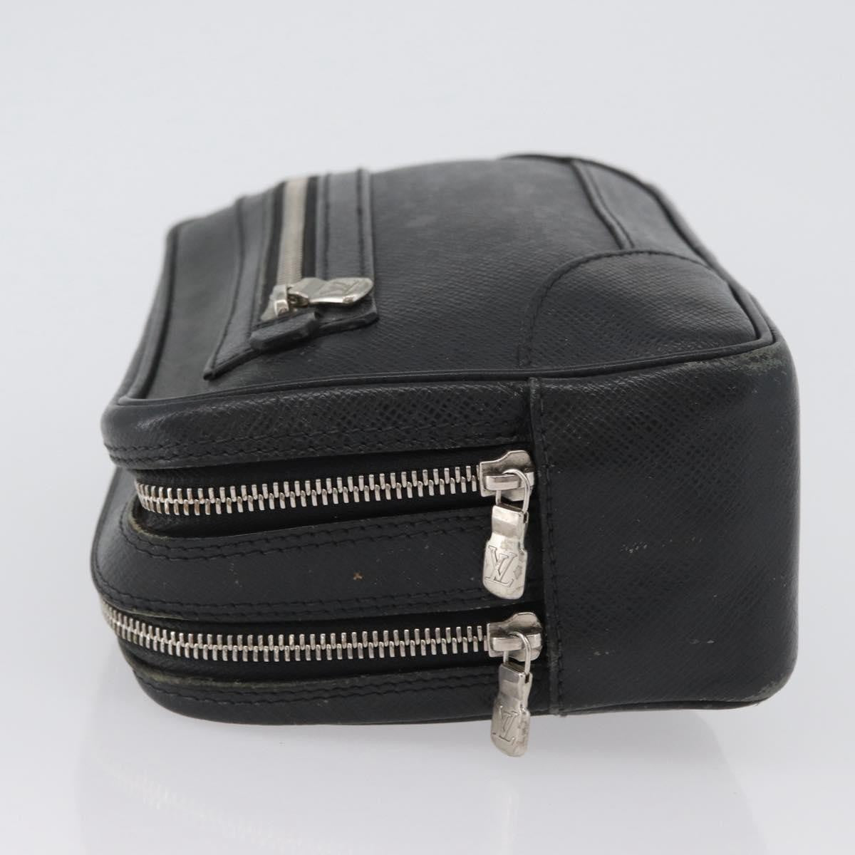Louis Vuitton Pavel Handbag Taiga Leather Black Leather Clutche & Pouche Bag (Pre-Loved)