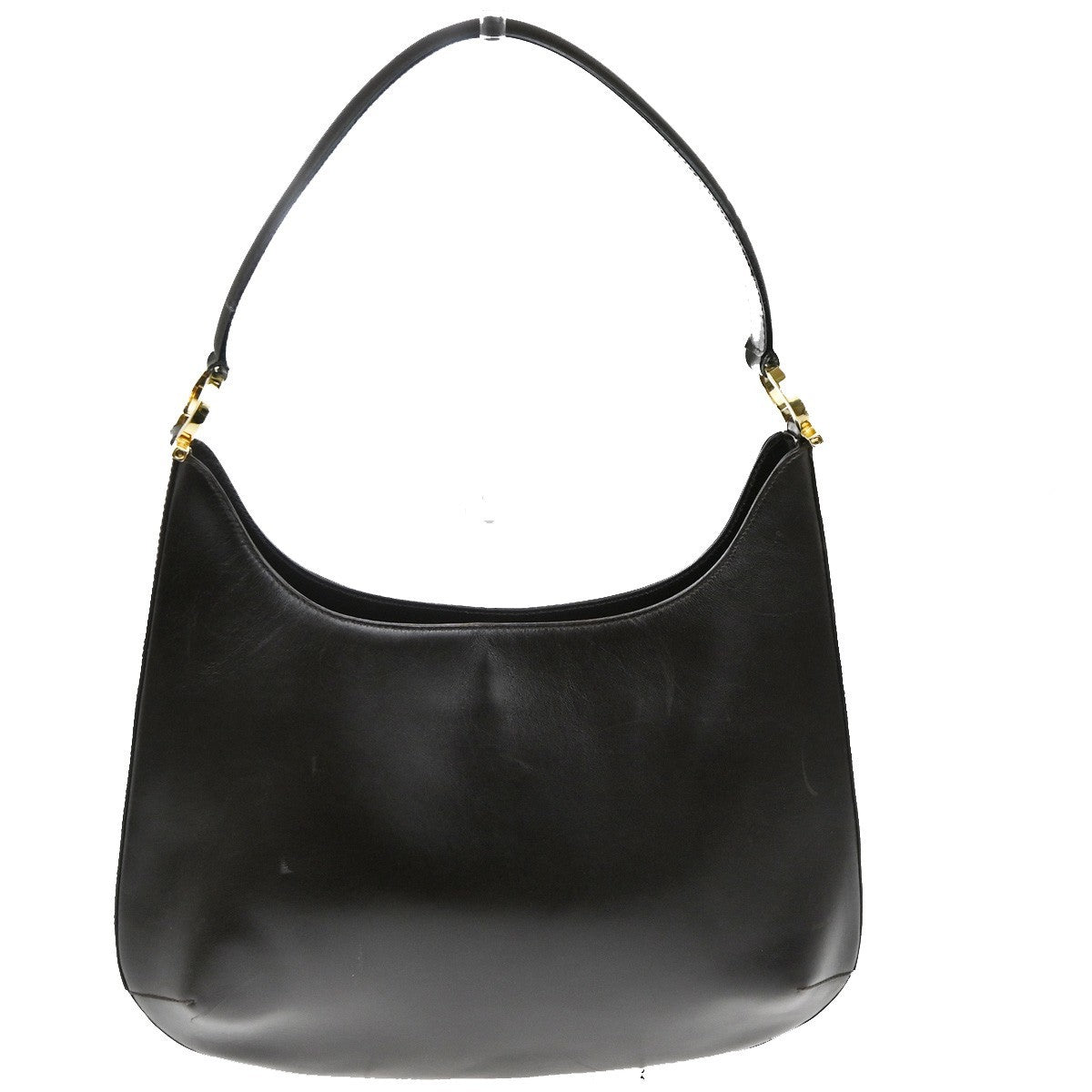 Salvatore Ferragamo Salvatore Ferragamo Gancini Shoulder Bag Leather Brown Leather Shoulder Bag Bag (Authentic Pre-Loved)