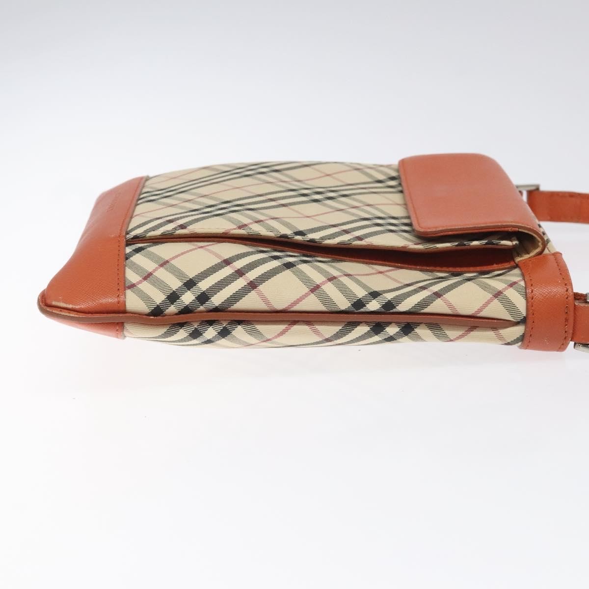 Burberry Nova Check Shoulder Bag Canvas And Leather Beige Canvas Shoulder Bag Bag (Authentic Pre-Loved)