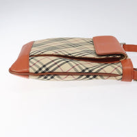 Burberry Nova Check Shoulder Bag Canvas And Leather Beige Canvas Shoulder Bag Bag (Authentic Pre-Loved)