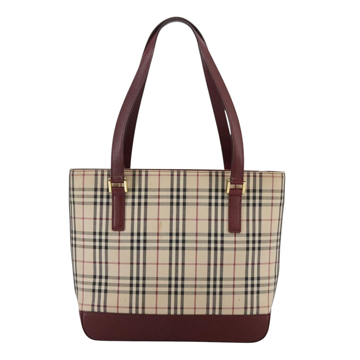 Burberry Nova Check Tote Canvas And Leather Beige Canvas Tote Bag Bag (Authentic Pre-Loved)