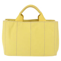 Prada Canapa Convertible Tote Canvas Gold Canvas Tote Bag Bag (Authentic Pre-Loved)