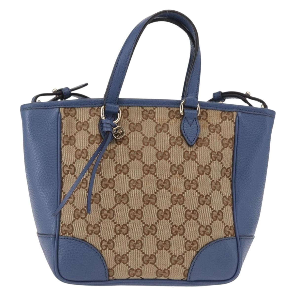Gucci Bree Convertible Tote Gg Canvas With Leather Beige Canvas Tote Bag Bag (Authentic Pre-Loved)