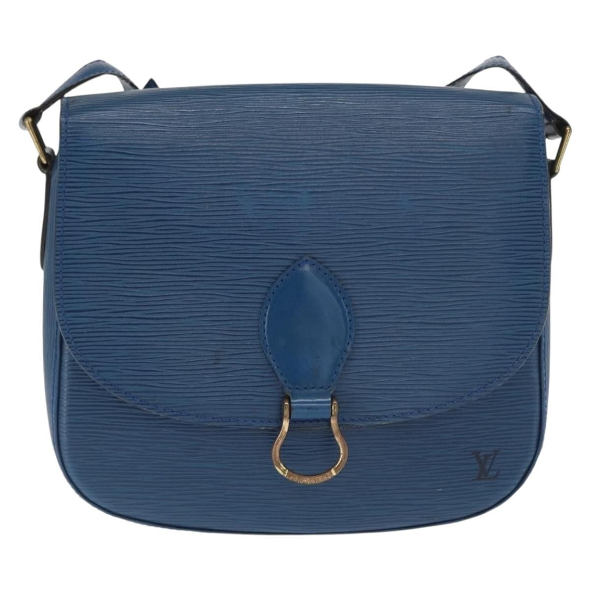 Louis Vuitton Saint Cloud Handbag Epi Leather Blue Leather Shoulder Bag Bag (Authentic Pre-Loved)