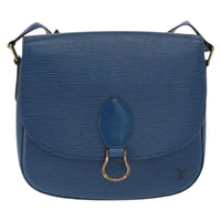 Louis Vuitton Saint Cloud Handbag Epi Leather Blue Leather Shoulder Bag Bag (Authentic Pre-Loved)