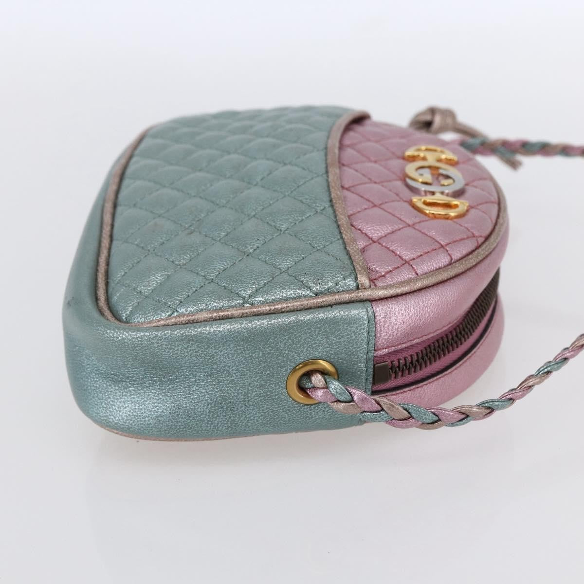 Gucci Trapuntata Camera Shoulder Bag Lambskin Blue Leather Shoulder Bag Bag (Authentic Pre-Loved)
