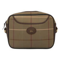 Burberry Nova Check Shoulder Bag Canvas And Leather Beige Canvas Shoulder Bag Bag (Pre-Loved)