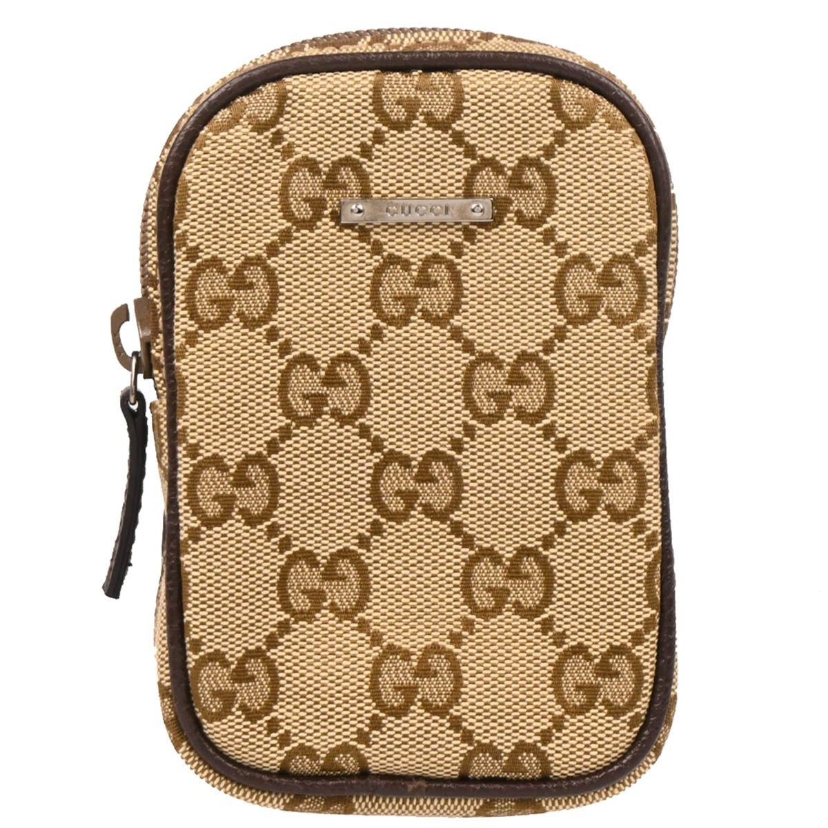 Gucci Gg Marmont Cigarette Case Matelasse Leather Beige Canvas Clutche & Pouche Bag (Pre-Loved)