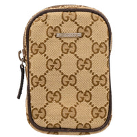 Gucci Gg Marmont Cigarette Case Matelasse Leather Beige Canvas Clutche & Pouche Bag (Pre-Loved)