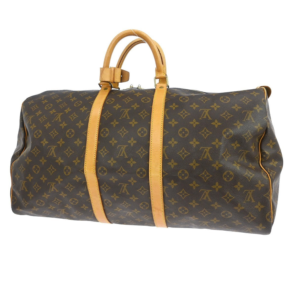 Louis Vuitton Keepall Bag Monogram Canvas Brown Canvas Travel Bag Bag (Authentic Pre-Loved)
