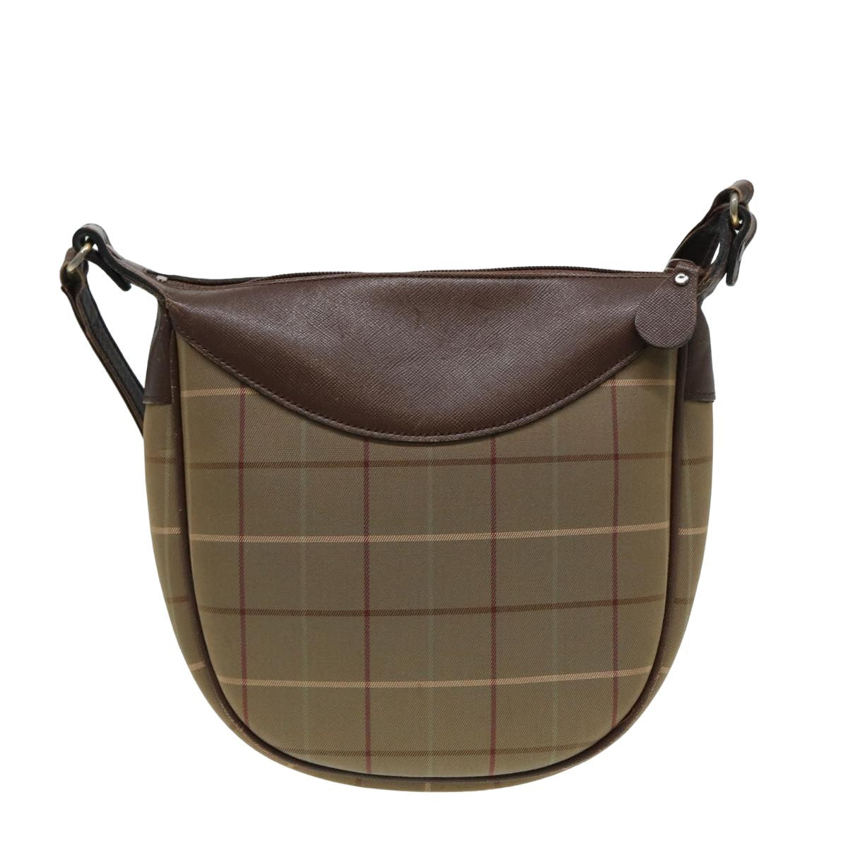 Burberry Nova Check Shoulder Bag Canvas And Leather Beige Canvas Shoulder Bag Bag (Authentic Pre-Loved)