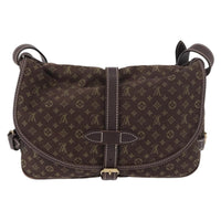 Louis Vuitton Louis Vuitton Saumur Handbag Mini Lin Brown Canvas Shoulder Bag Bag (Authentic Pre-Loved)