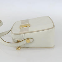 Salvatore Ferragamo Vala Shoulder Bag Leather White Leather Shoulder Bag Bag (Pre-Loved)
