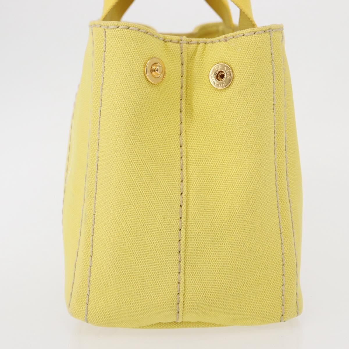 Prada Canapa Convertible Tote Canvas Gold Canvas Tote Bag Bag (Authentic Pre-Loved)