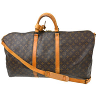 Louis Vuitton Keepall Bandouliere Bag Monogram Canvas Brown Canvas Travel Bag Bag (Authentic Pre-Loved)