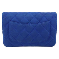 Chanel Wallet On Chain Canvas Navy Canvas Shoulder Bag Bag (Pre-Loved)