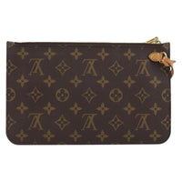 Louis Vuitton Louis Vuitton Neverfull Pochette Monogram Canvas Brown Canvas Clutche & Pouche Bag (Pre-Loved)