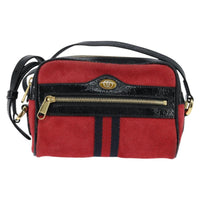 Gucci Ophidia Shoulder Bag Suede Red Suede Shoulder Bag Bag (Pre-Loved)