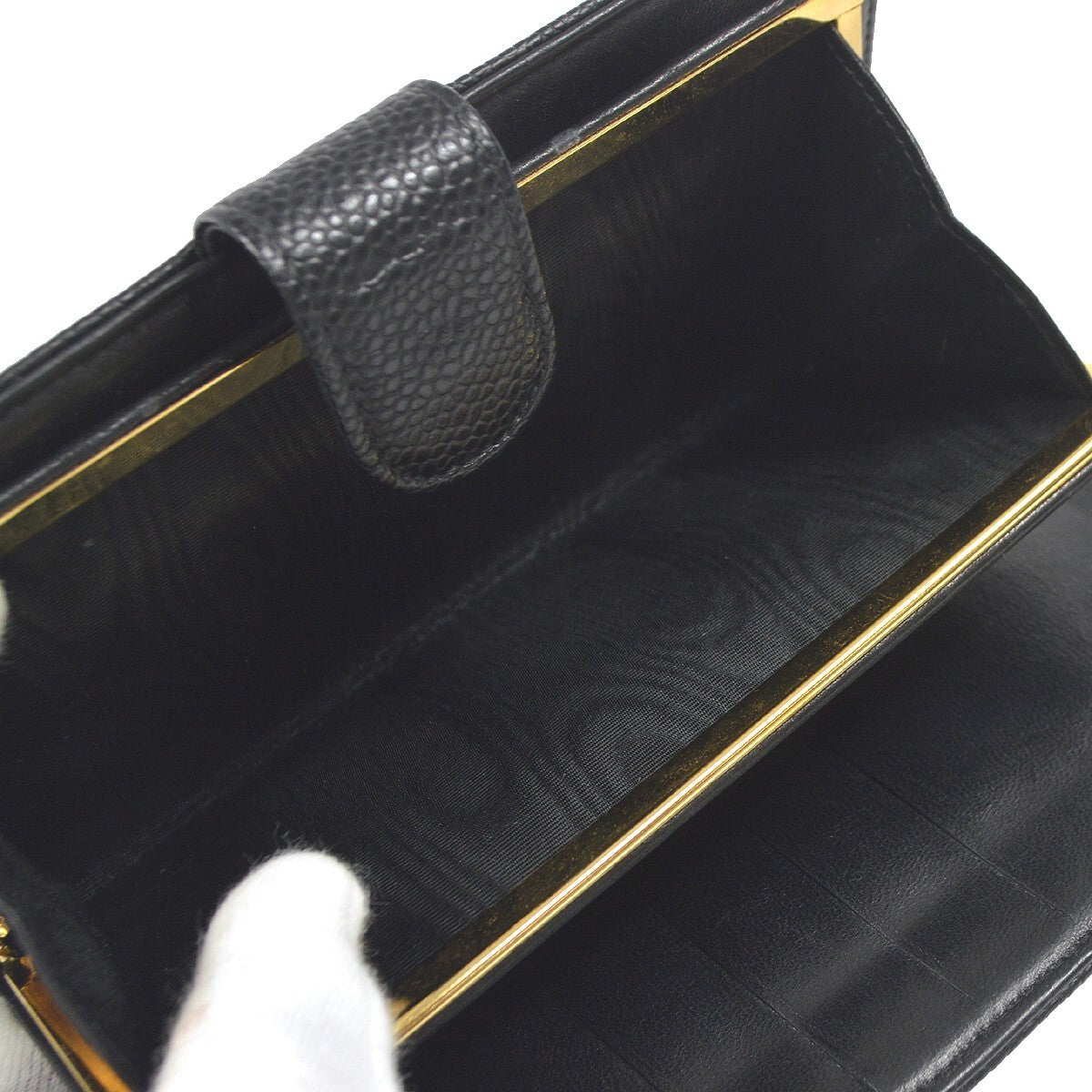 Chanel Timeless Cc French Wallet Caviar Black Leather Wallets Accessory (Authentic Pre-Loved)