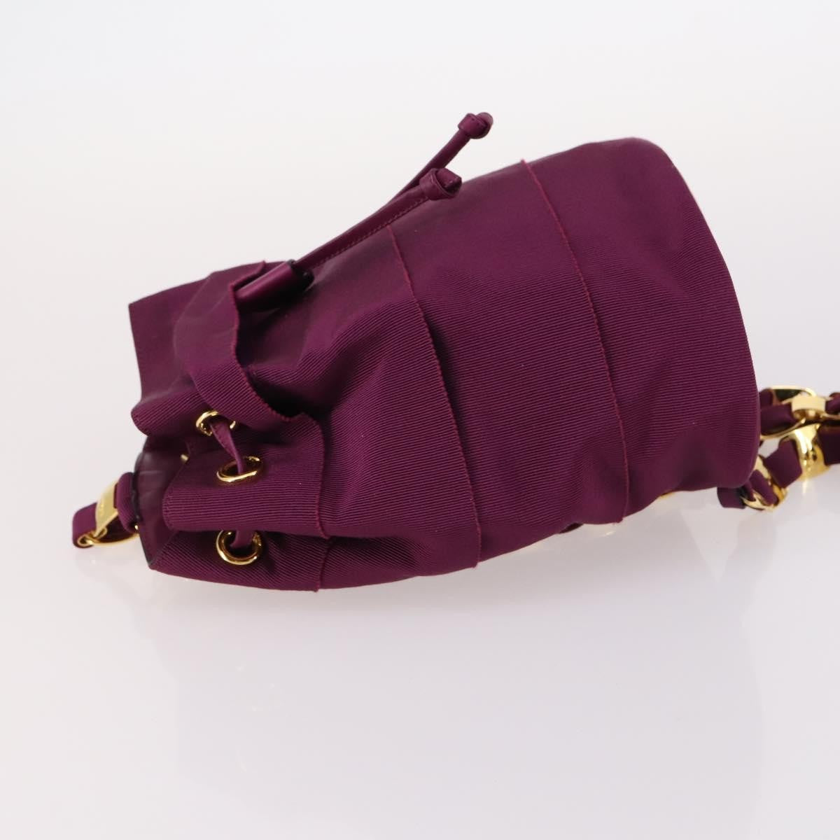 Salvatore Ferragamo Vala Backpack Canvas Purple Canvas Backpack Bag (Authentic Pre-Loved)