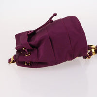 Salvatore Ferragamo Vala Backpack Canvas Purple Canvas Backpack Bag (Authentic Pre-Loved)
