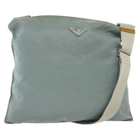 Prada Flat Messenger Bag Tessuto Blue Nylon Shoulder Bag Bag (Pre-Loved)