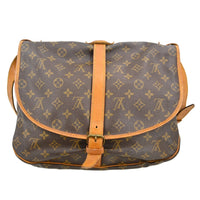 Louis Vuitton Louis Vuitton Saumur Handbag Monogram Canvas Brown Canvas Shoulder Bag Bag (Pre-Loved)