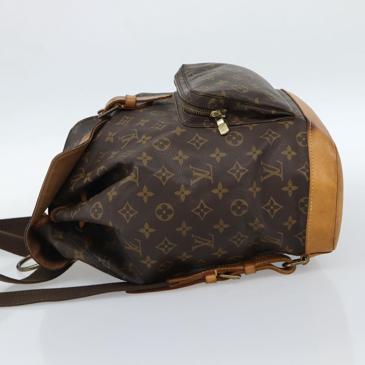 Louis Vuitton Vintage Montsouris Backpack Monogram Canvas Brown Canvas Backpack Bag (Pre-Loved)