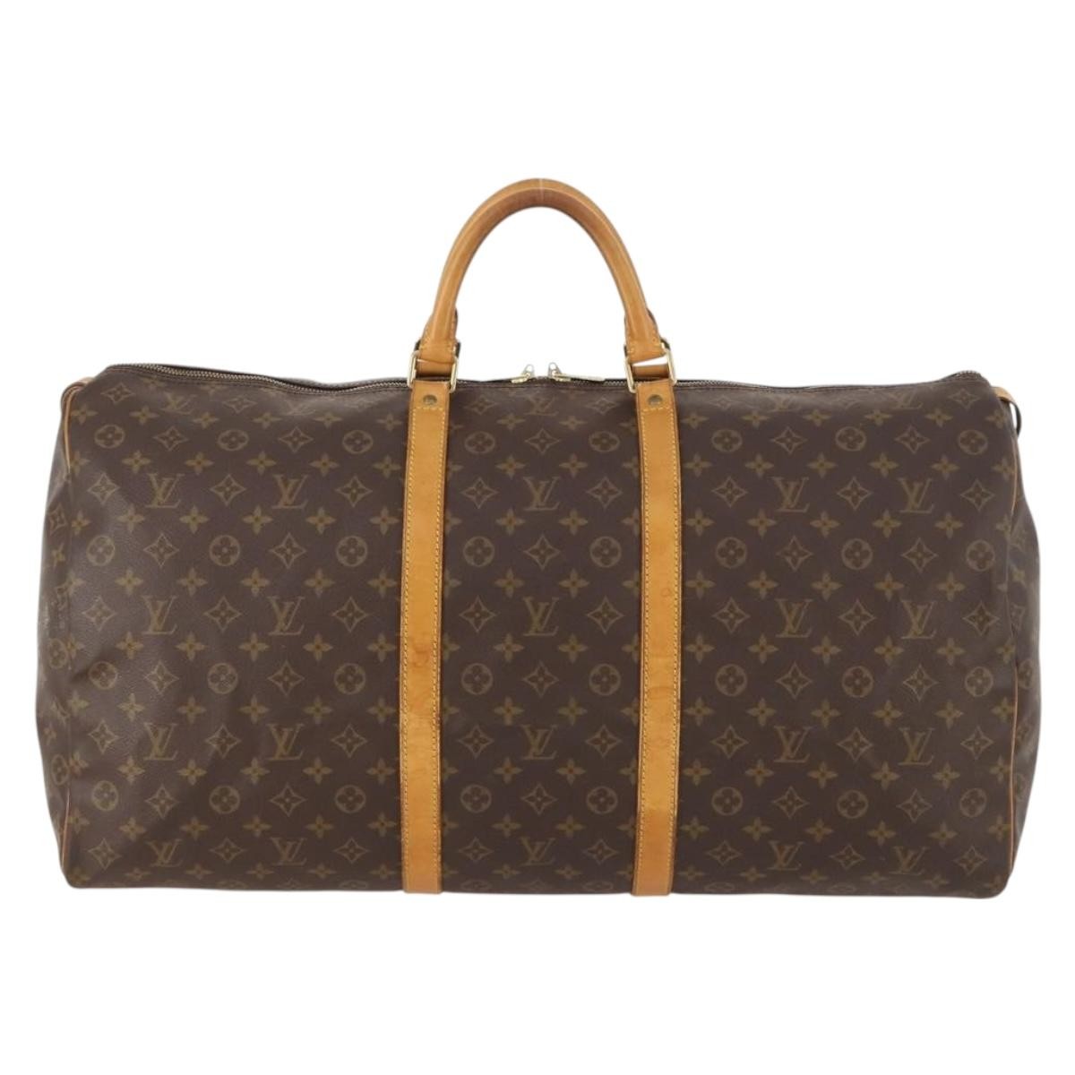Louis Vuitton Keepall Bag Monogram Canvas Brown Canvas Travel Bag Bag (Pre-Loved)