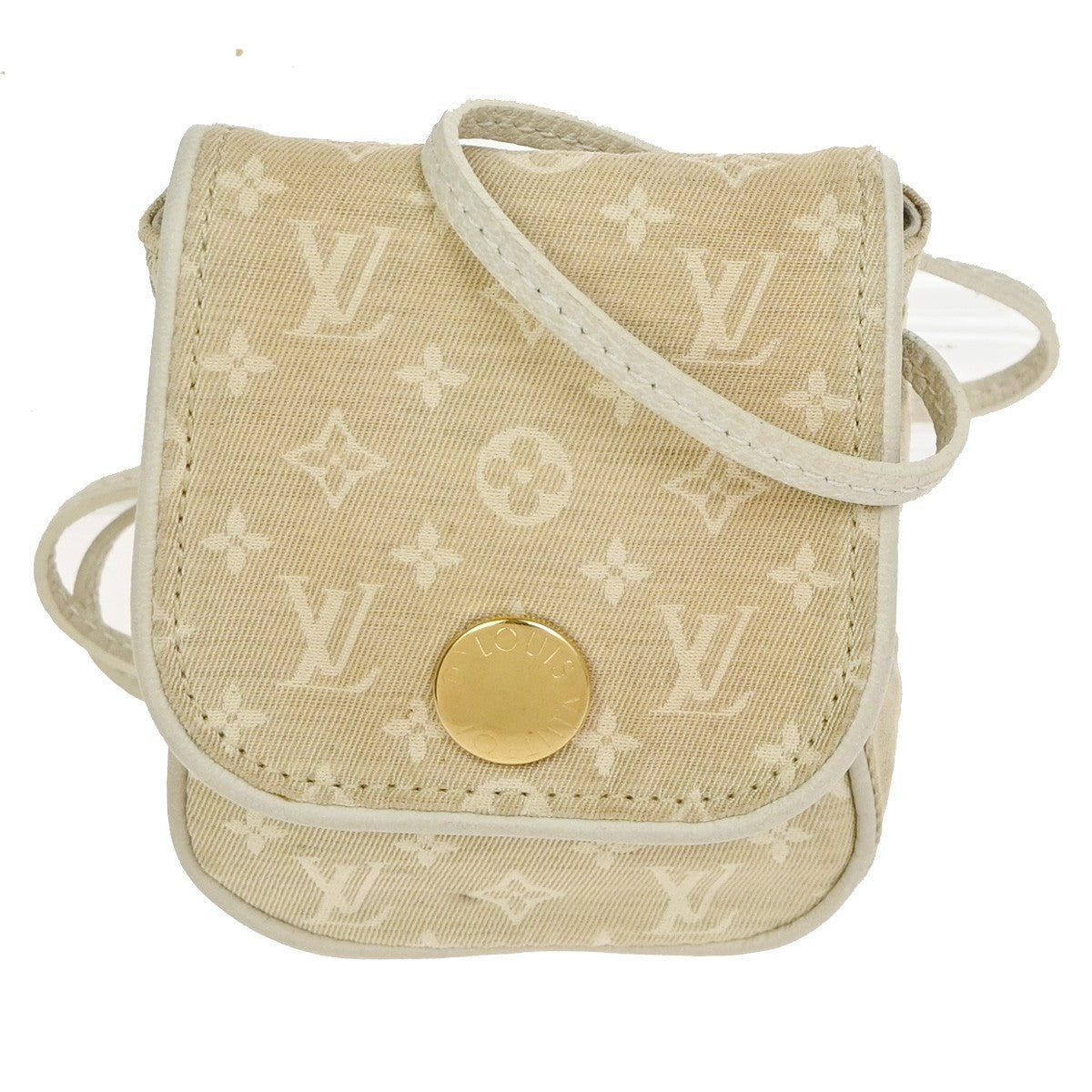 Louis Vuitton Cancun Pochette Monogram Mini Canvas Beige Canvas Clutche & Pouche Bag (Authentic Pre-Loved)