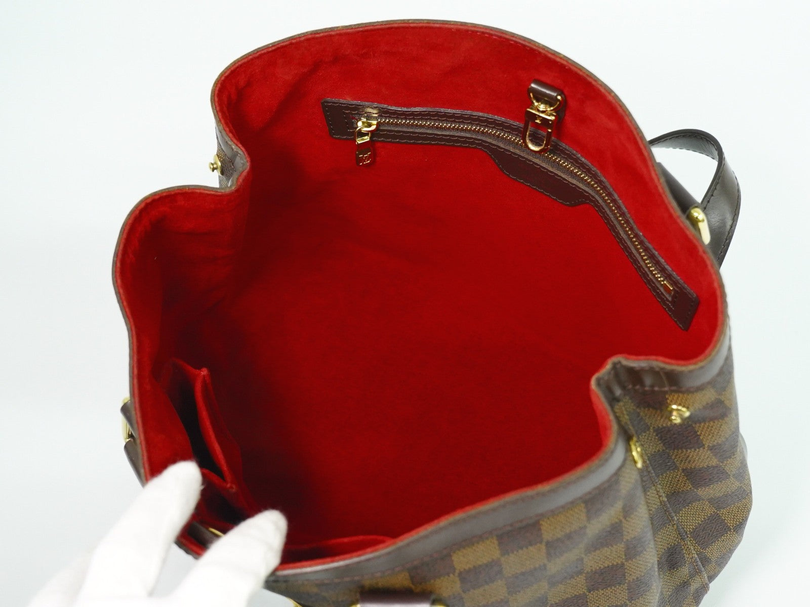 Louis Vuitton Hampstead Handbag Damier Brown Canvas Tote Bag Bag (Authentic Pre-Loved)