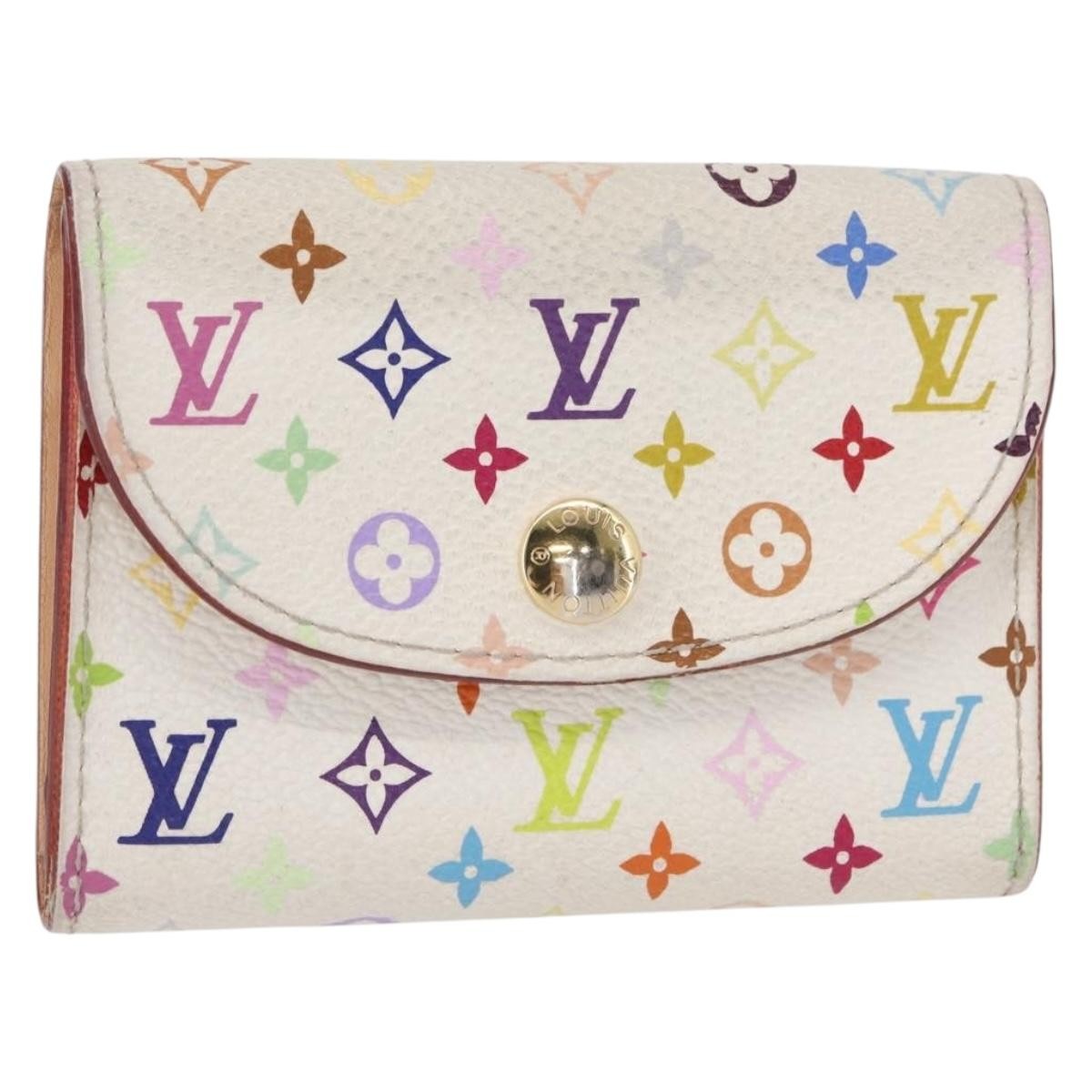 Louis Vuitton Rosalie Flap Coin Purse Limited Edition Vivienne Damier Multicolour Canvas Card Holders Accessory (Pre-Loved)