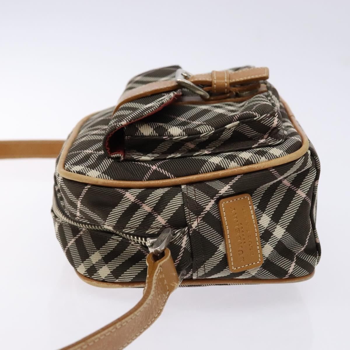 Burberry Nova Check Blue Label Canvas Brown Canvas Shoulder Bag Bag (Pre-Loved)