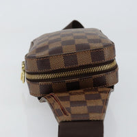 Louis Vuitton Geronimos Waist Bag Damier Brown Canvas Shoulder Bag Bag (Pre-Loved)