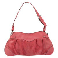 Salvatore Ferragamo Gancini Shoulder Bag Suede Pink Suede Shoulder Bag Bag (Authentic Pre-Loved)