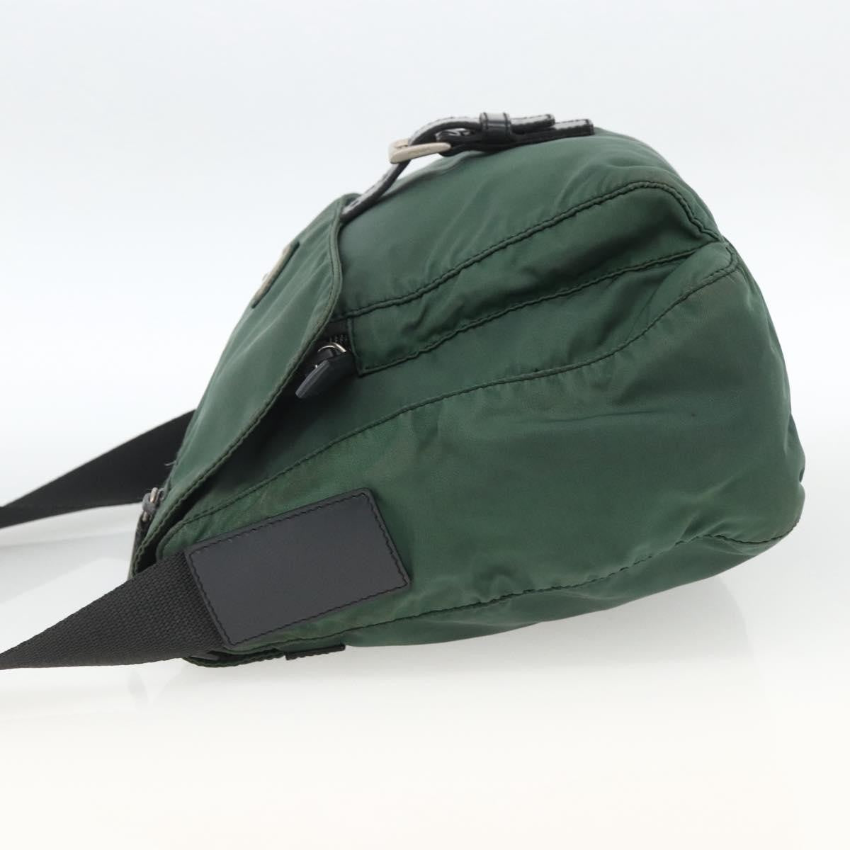 Prada Buckle Messenger Bag Tessuto Green Nylon Shoulder Bag Bag (Authentic Pre-Loved)