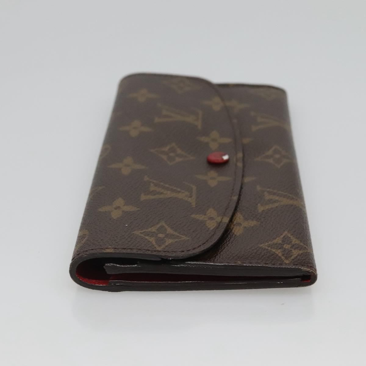 Louis Vuitton Emilie Wallet Monogram Canvas Red Canvas Wallets Accessory (Pre-Loved)
