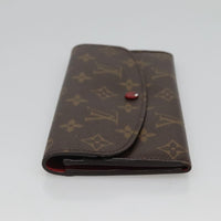 Louis Vuitton Emilie Wallet Monogram Canvas Red Canvas Wallets Accessory (Pre-Loved)