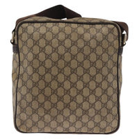 Gucci Front Zip Messenger Gg Coated Canvas Beige Canvas Shoulder Bag Bag (Pre-Loved)