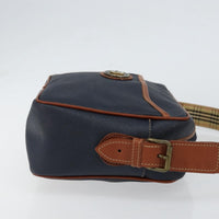 Burberry Vintage Shoulder Bag Leather Navy Leather Shoulder Bag Bag (Authentic Pre-Loved)
