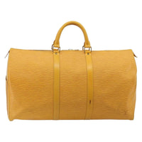 Louis Vuitton Keepall Bag Epi Leather Yellow Leather Travel Bag Bag (Pre-Loved)