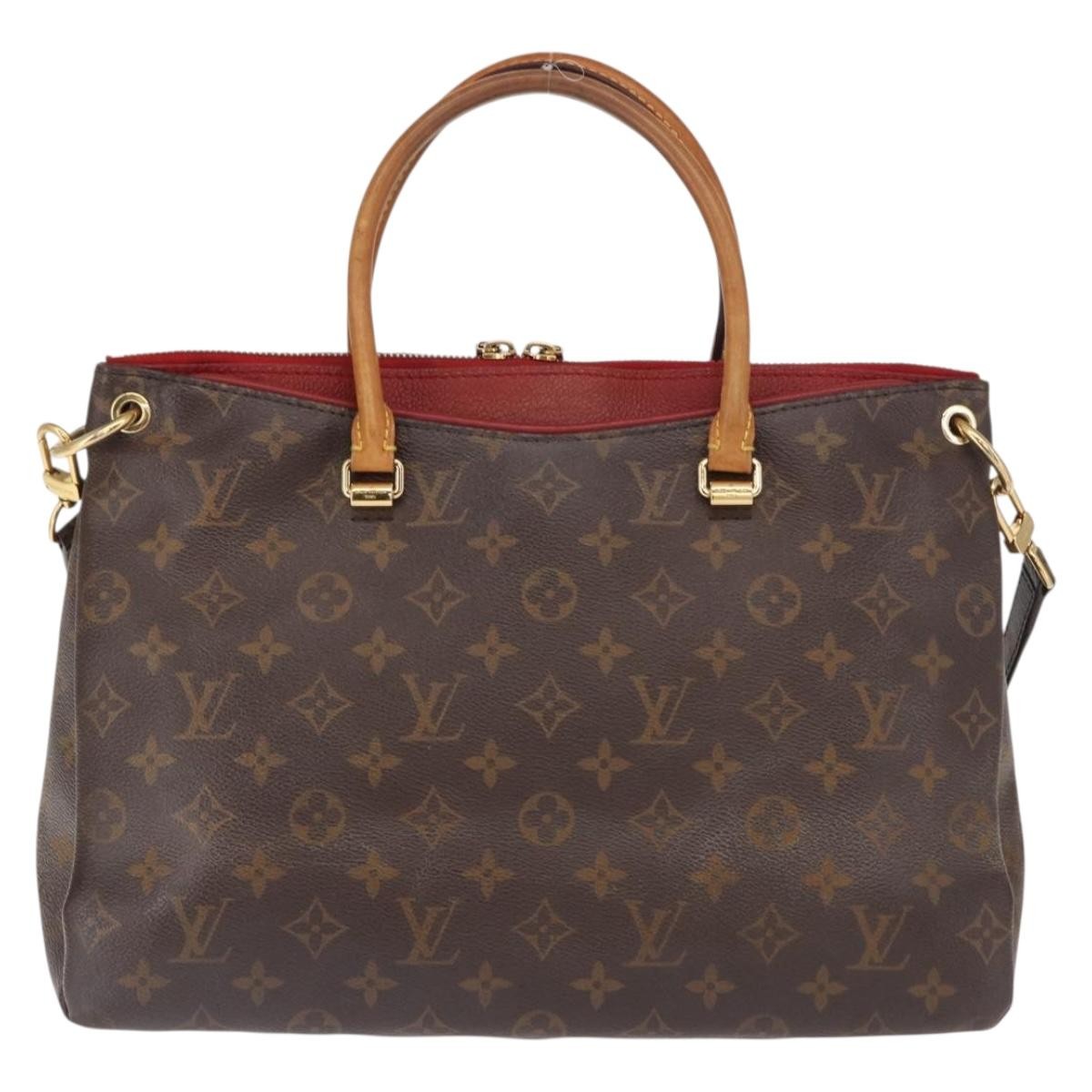 Louis Vuitton Pallas Tote Monogram Canvas With Leather Brown Canvas Tote Bag Bag (Pre-Loved)