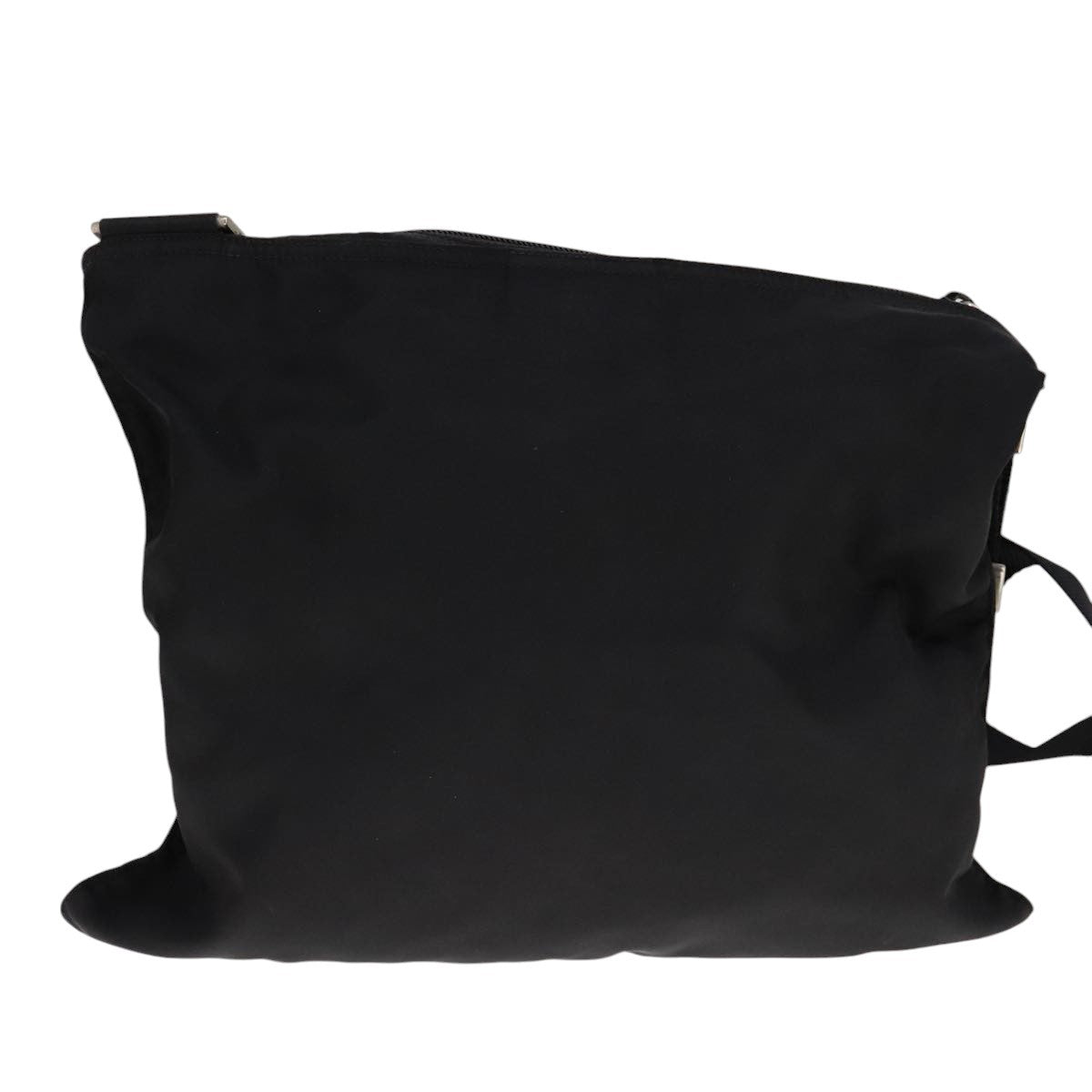 Prada Flat Messenger Bag Tessuto Black Nylon Shoulder Bag Bag (Authentic Pre-Loved)